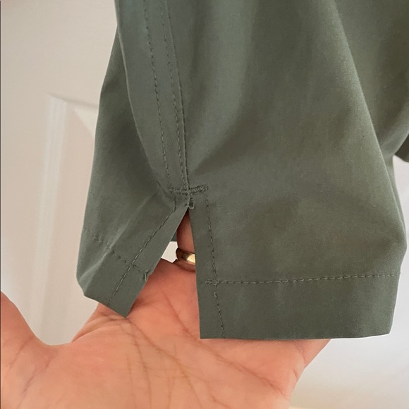 NWOT Eddie Bauer Women's M Green Traveler ankle pant 14% spandex front pockets - Picture 10 of 11